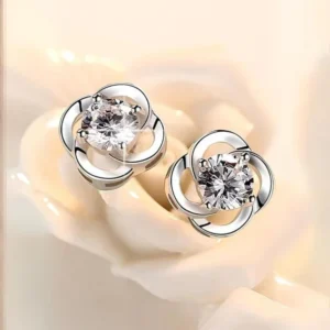 RSE-401 1.0 Carat Elegant Moissanite Swirl Stud Earrings